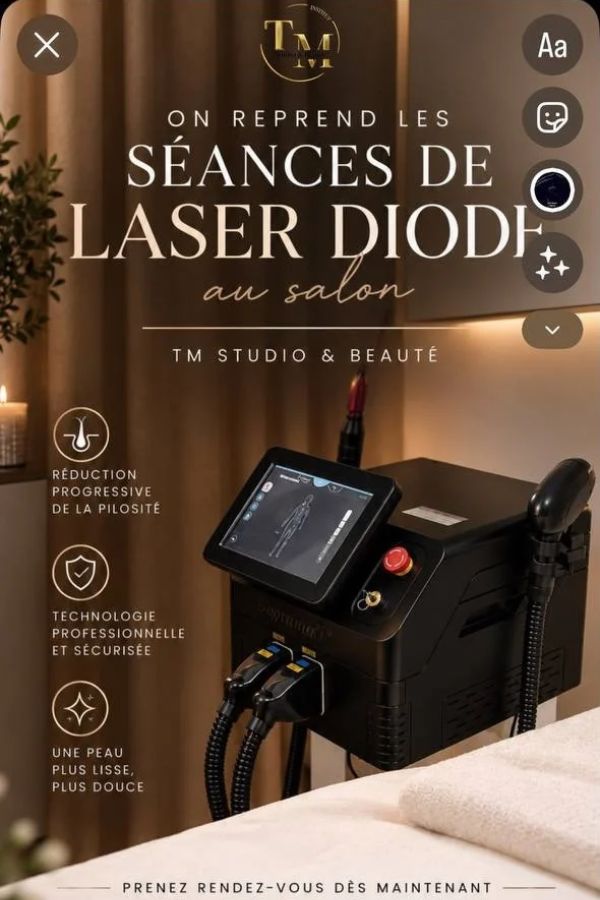 Appareil d'épilation laser diode de TM Studio Beauté